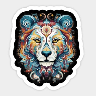 Boho Hippie Tiger Sticker